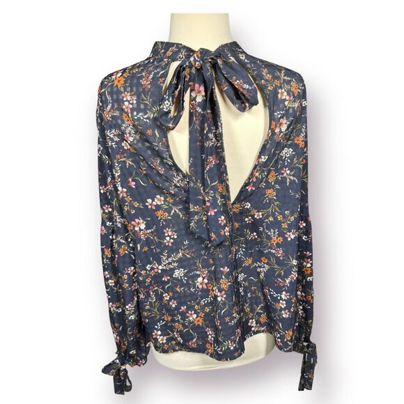 Tularosa Revolve Eli Whimsigoth Blouse Floral Cottage core Long Sleeve Sz Medium - Picture 4 of 7